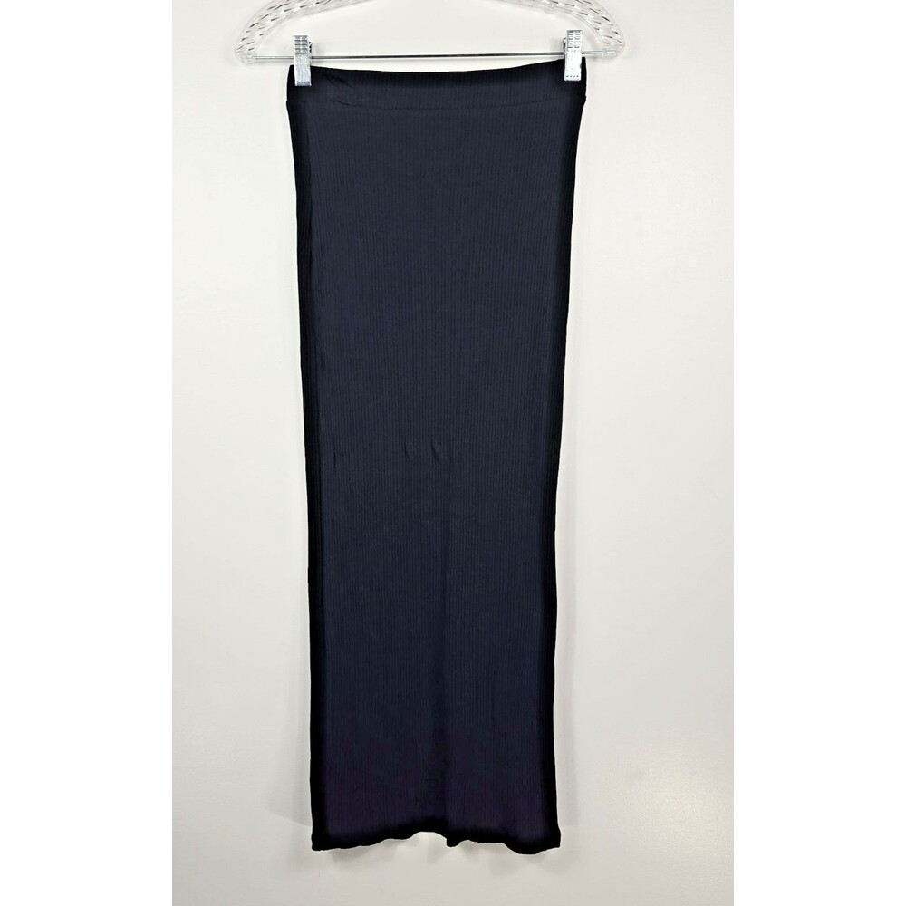 Madden‎ Girl Women's Junior's Small Black Ribbed Maxi Bodycon Style Skirt NWOT